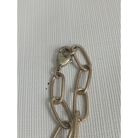 Gold Tone Large Cable Link Chain Metal Circle Pendant Vintage Statement Necklace - Picture 10 of 10